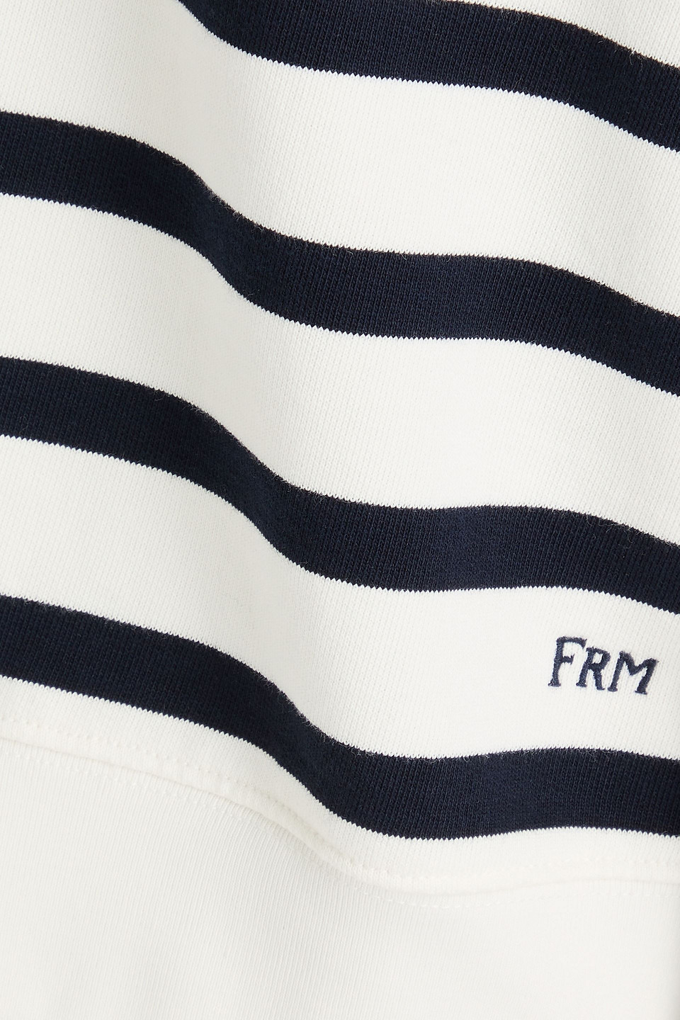FRAME STRIPED FRENCH COTTON-BLEND TERRY SWEATSHIRT 