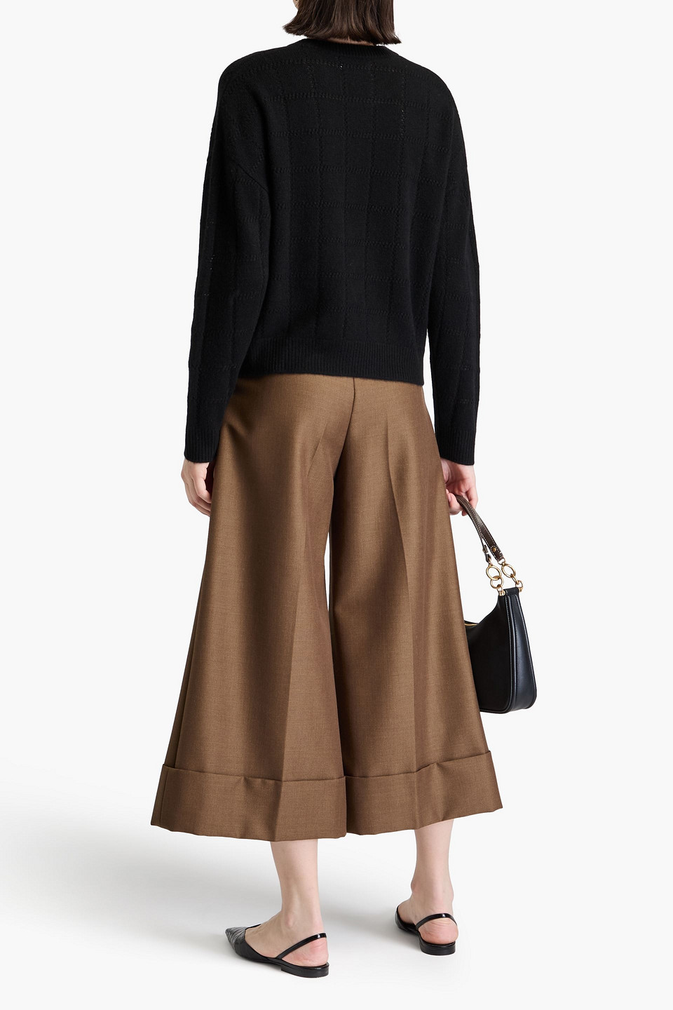 Naadam Kaschmirpullover In Pointelle-strick In Schwarz