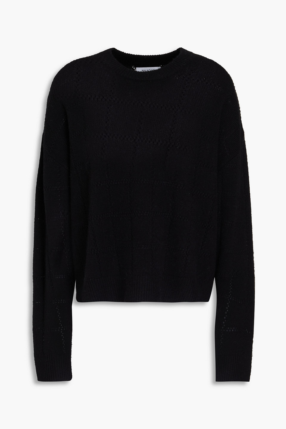 Pointelle-knit cashmere sweater