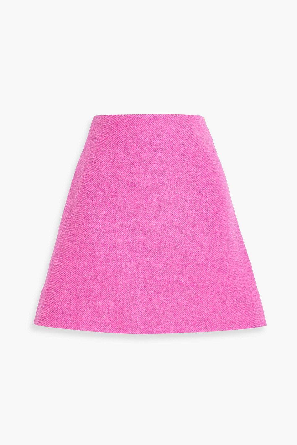 Ganni Wool-blend Mini Skirt In Bright Pink