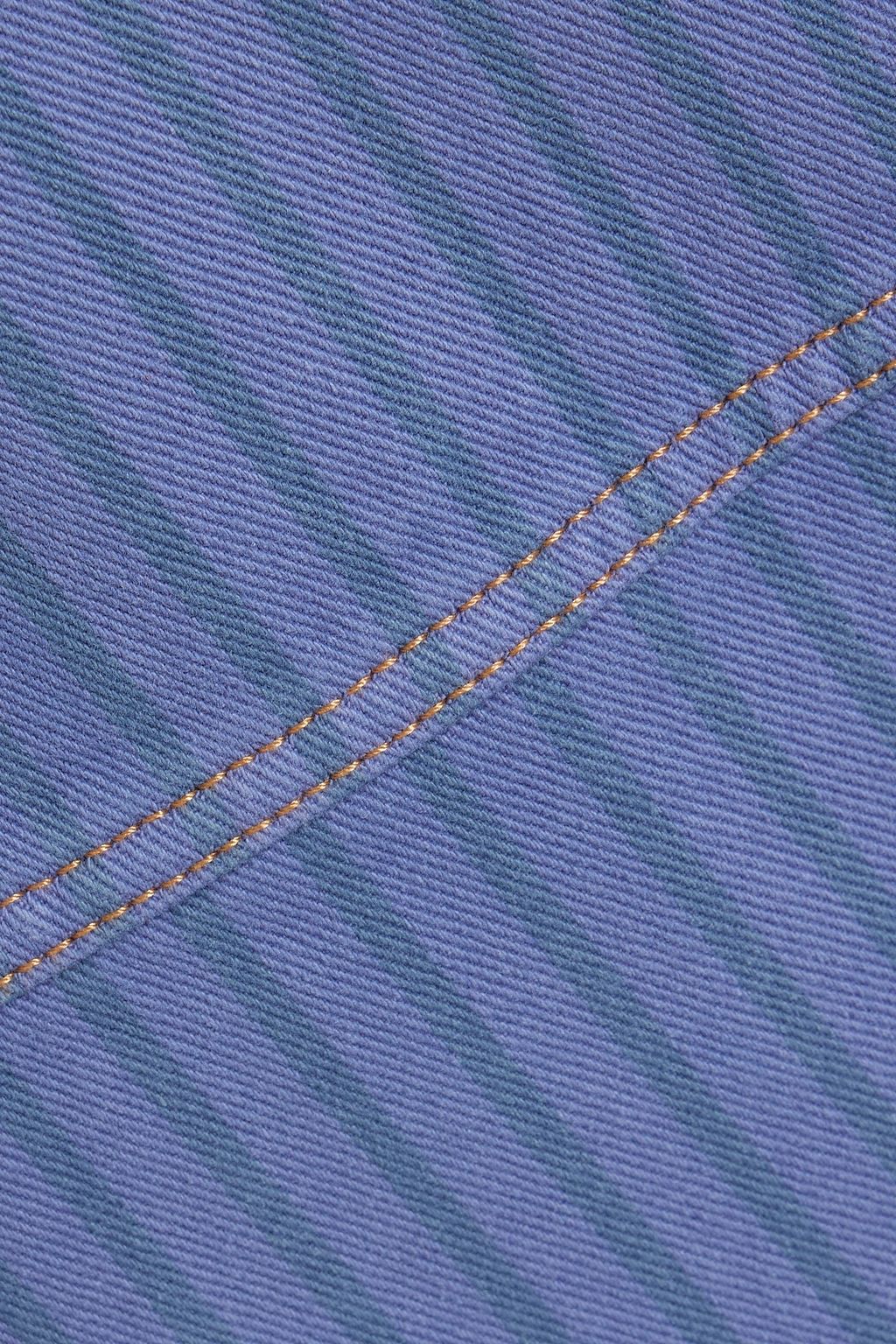 GANNI Striped high-rise straight-leg jeans