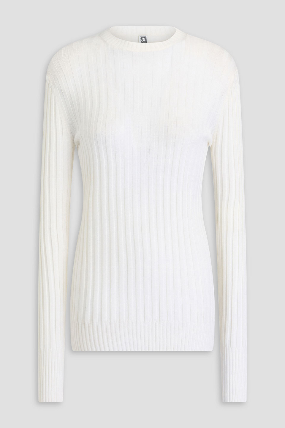 Totême Ribbed Wool Sweater In Ivory