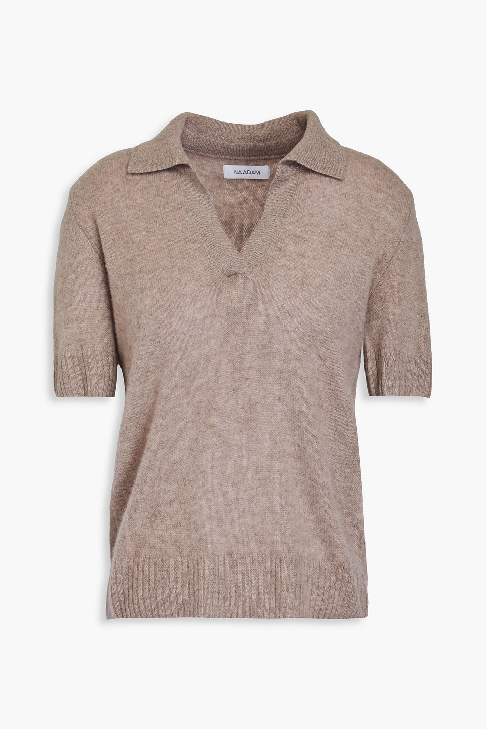 Naadam Kaschmirpullover Mit Polokragen In Taupe