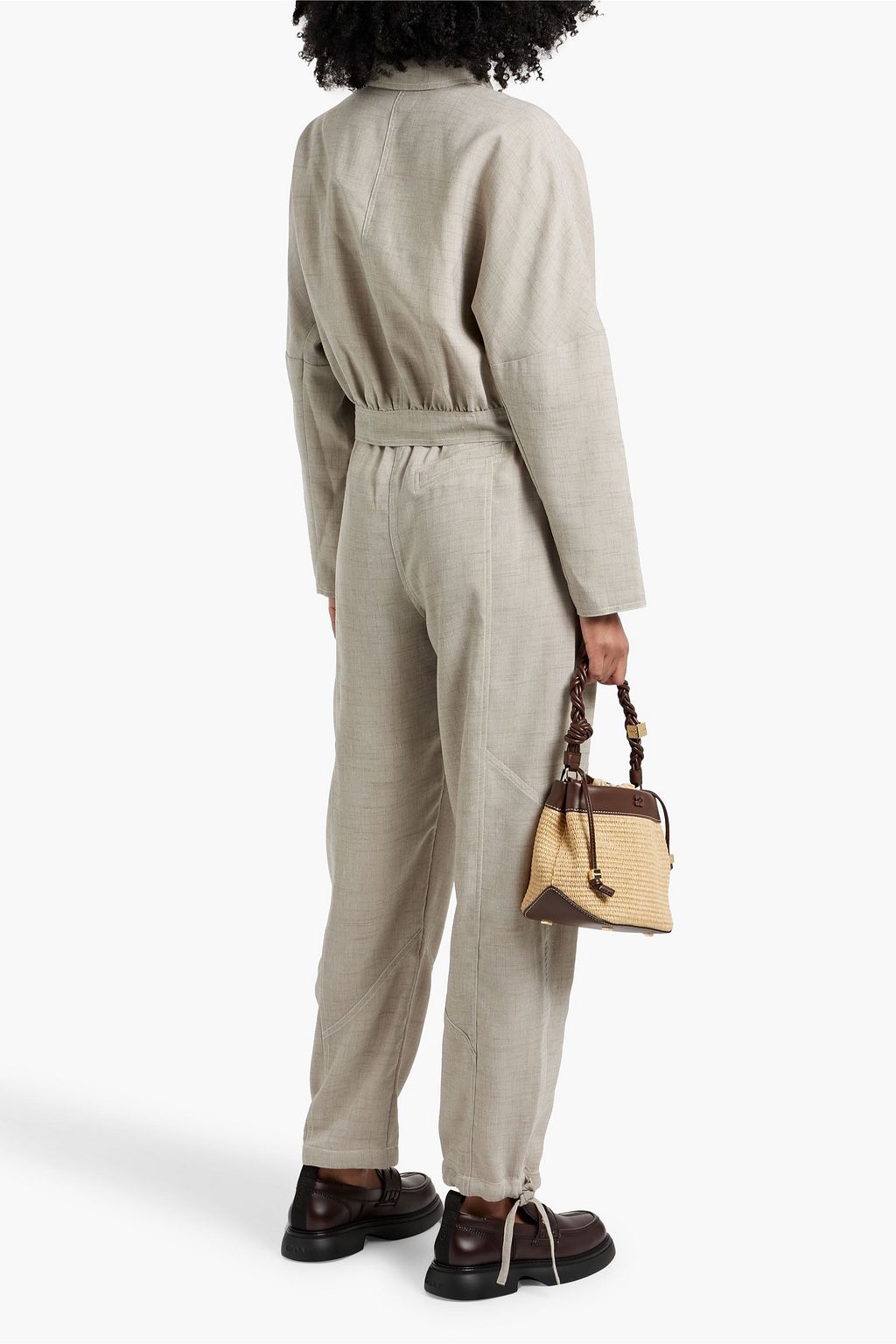 GANNI Woven tapered pants