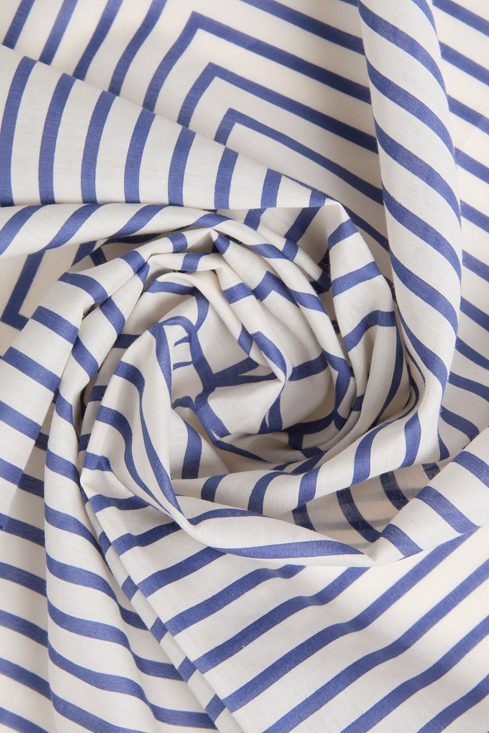 Totême Striped Cotton And Silk-blend Scarf In Cobalt Blue