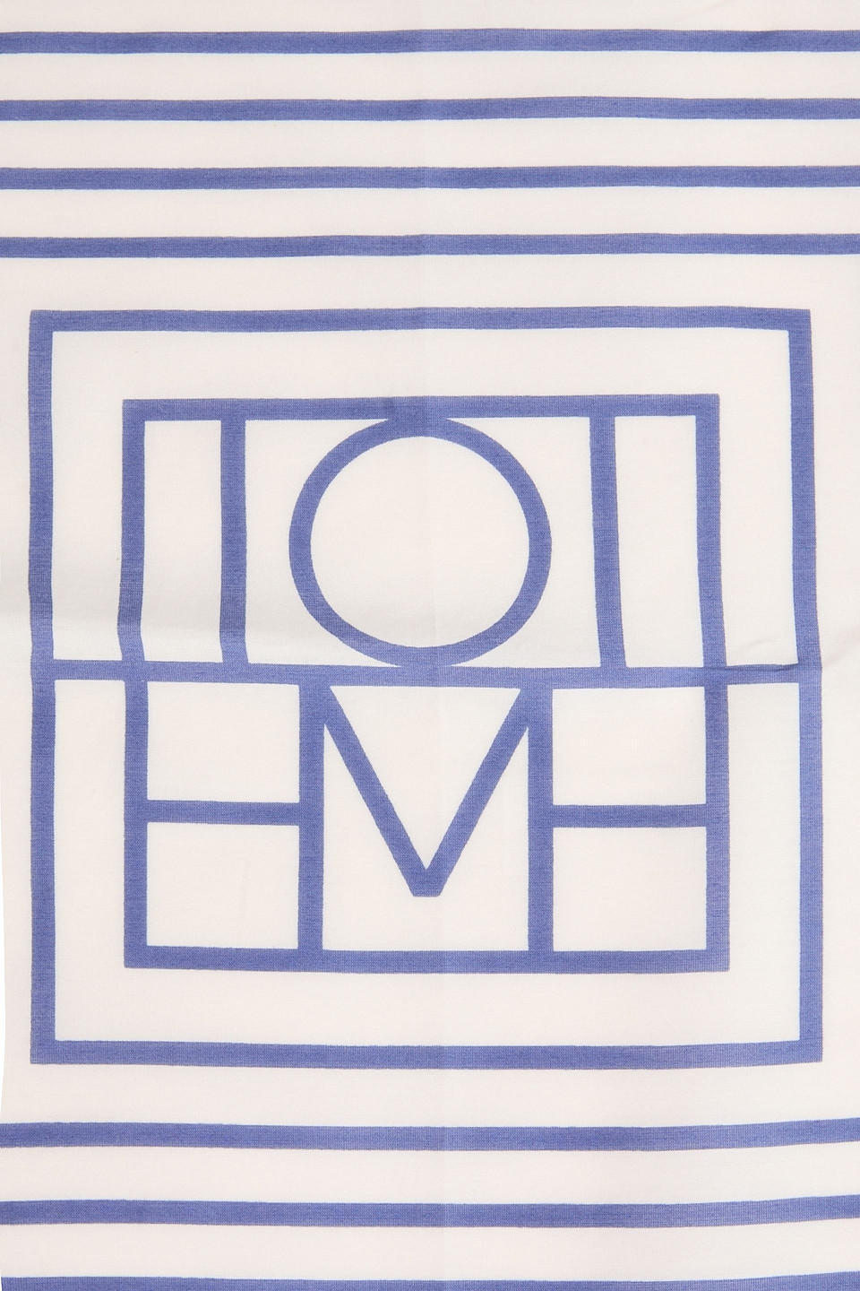 Totême Striped Cotton And Silk-blend Scarf In Cobalt Blue
