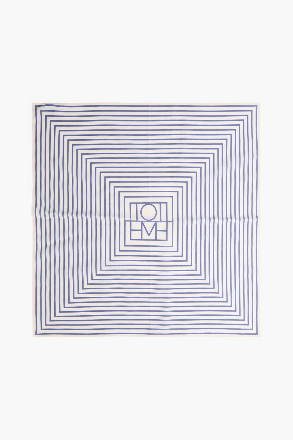 Totême Striped Cotton And Silk-blend Scarf In Cobalt Blue