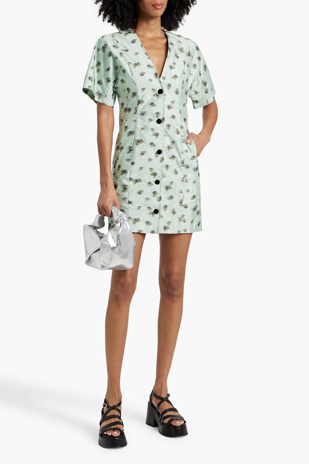 GANNI Jacquard mini dress