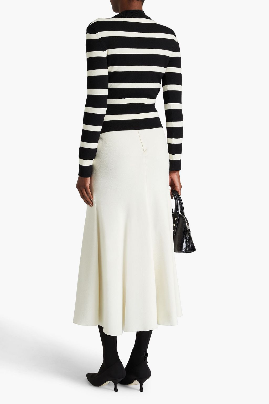 MCQUEEN Striped wool-blend sweater