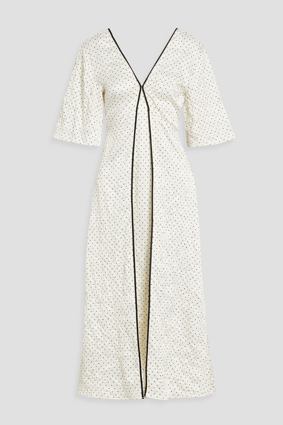 ganni white midi dress White Stretch Cotton Dress