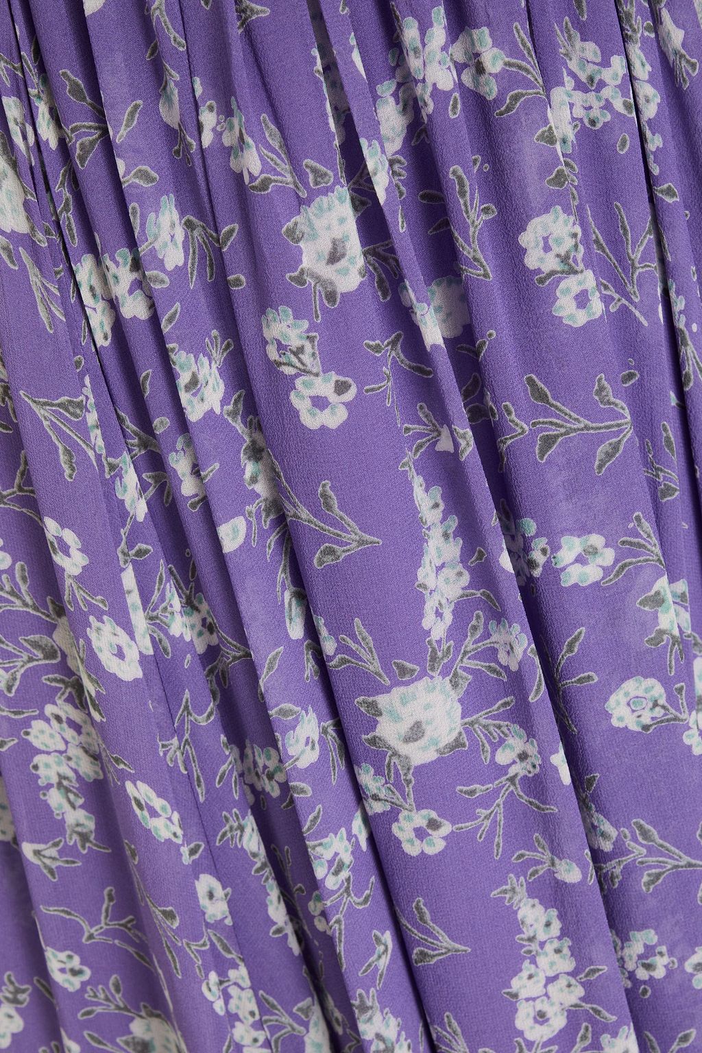 ULLA JOHNSON シルクジョーゼット ミディワンピース フローラルプリント