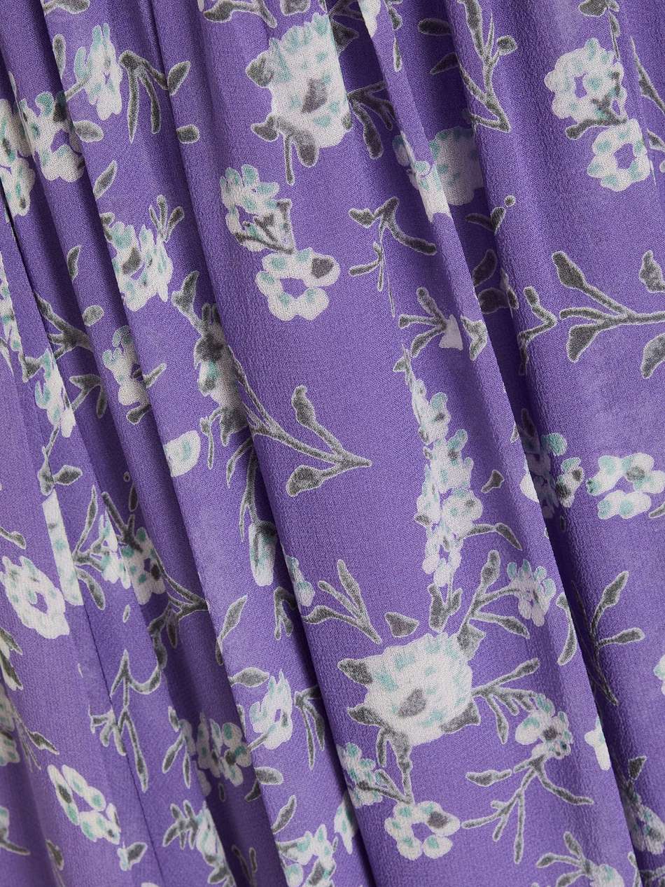 ruffled floral-print silk-georgette midi dress