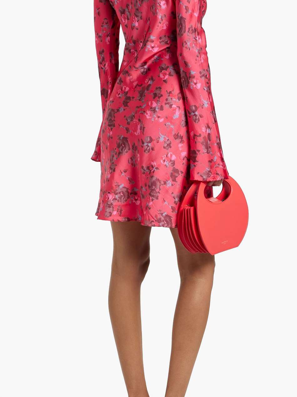 floral-print satin mini dress