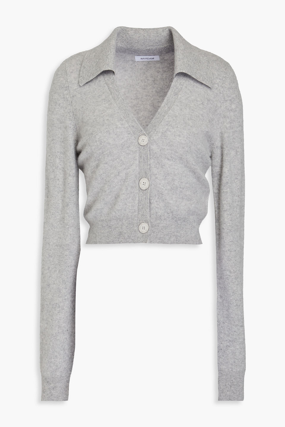Naadam Cropped Cardigan Aus Kaschmir In Hellgrau
