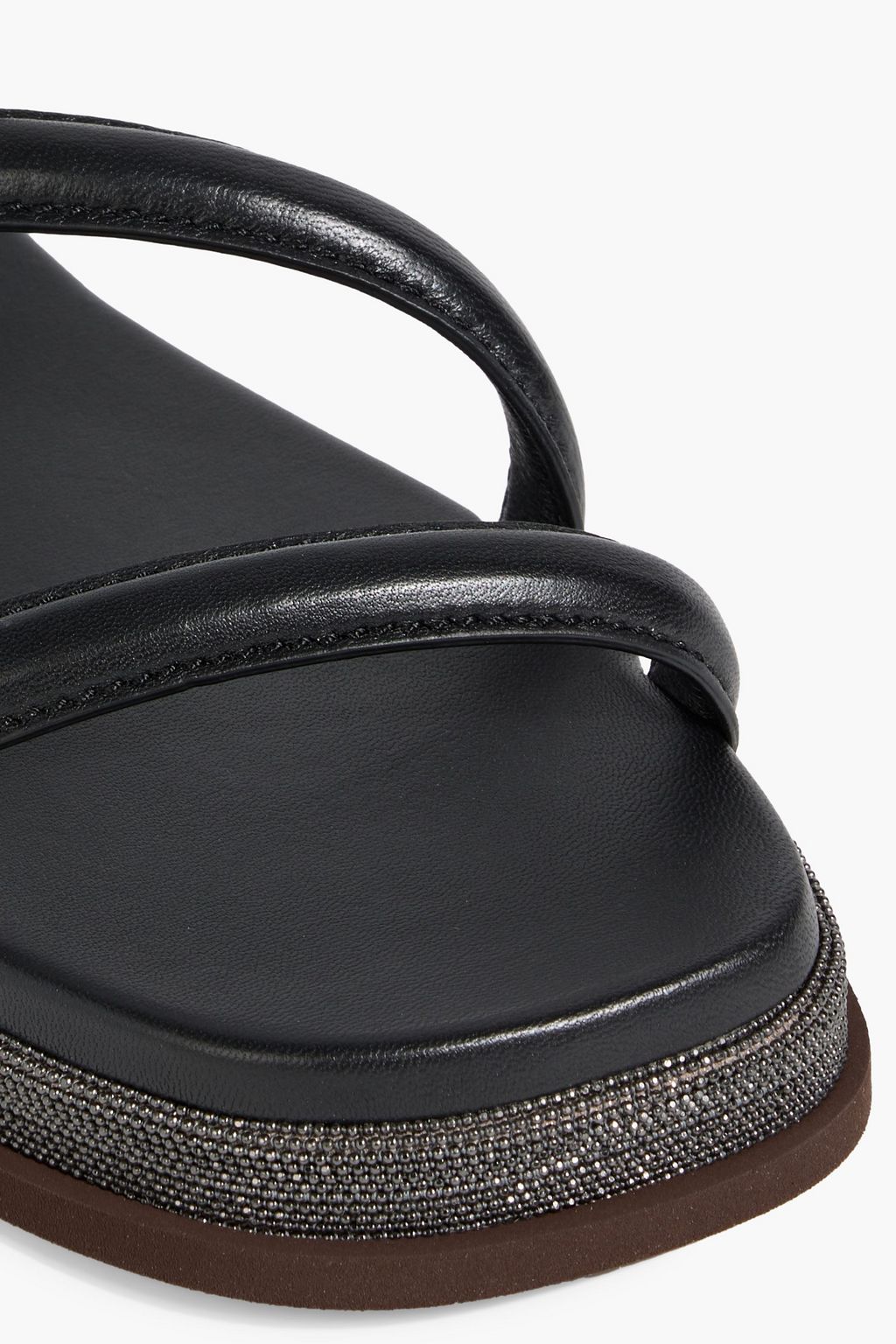 BRUNELLO CUCINELLI Bead-embellished leather sandals