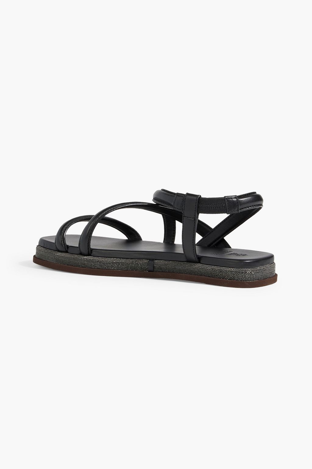BRUNELLO CUCINELLI Bead-embellished leather sandals