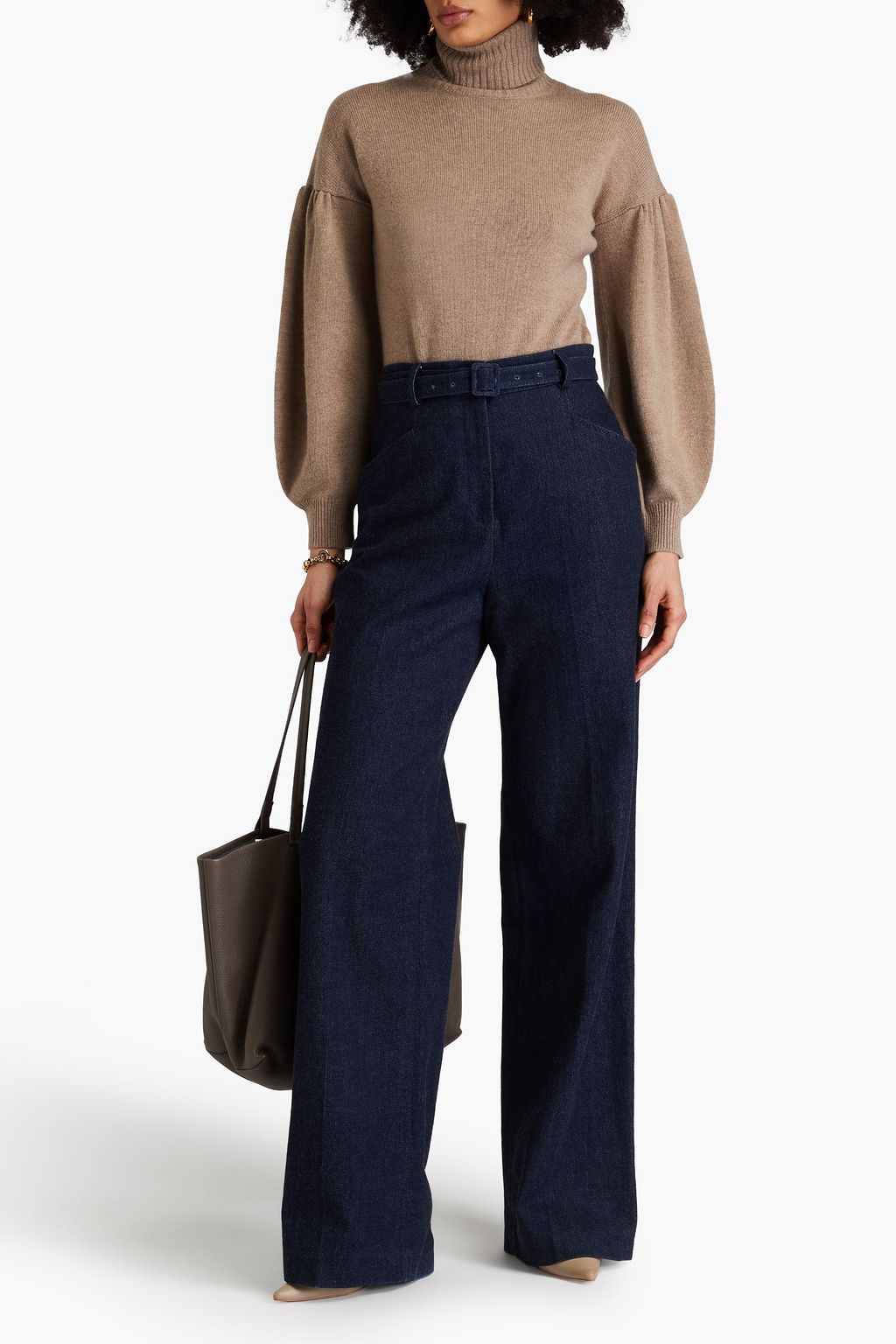 MAX MARA 울 캐시미어 혼방 터틀넥 스웨터