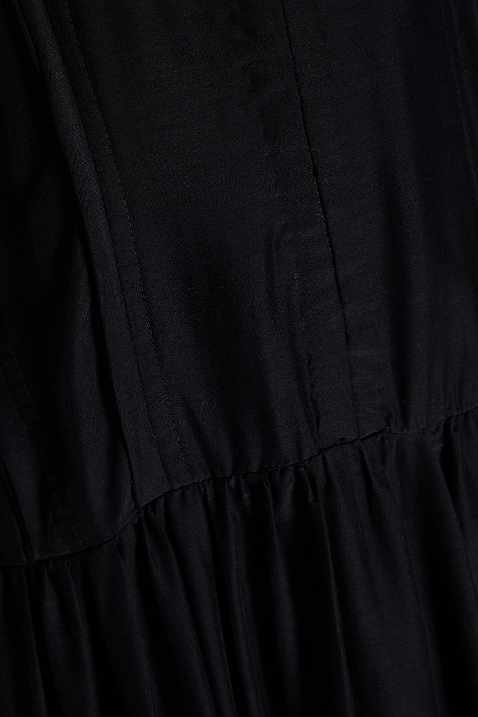Ulla Johnson Faye Cotton And Silk-blend Voile Midi Dress In Black