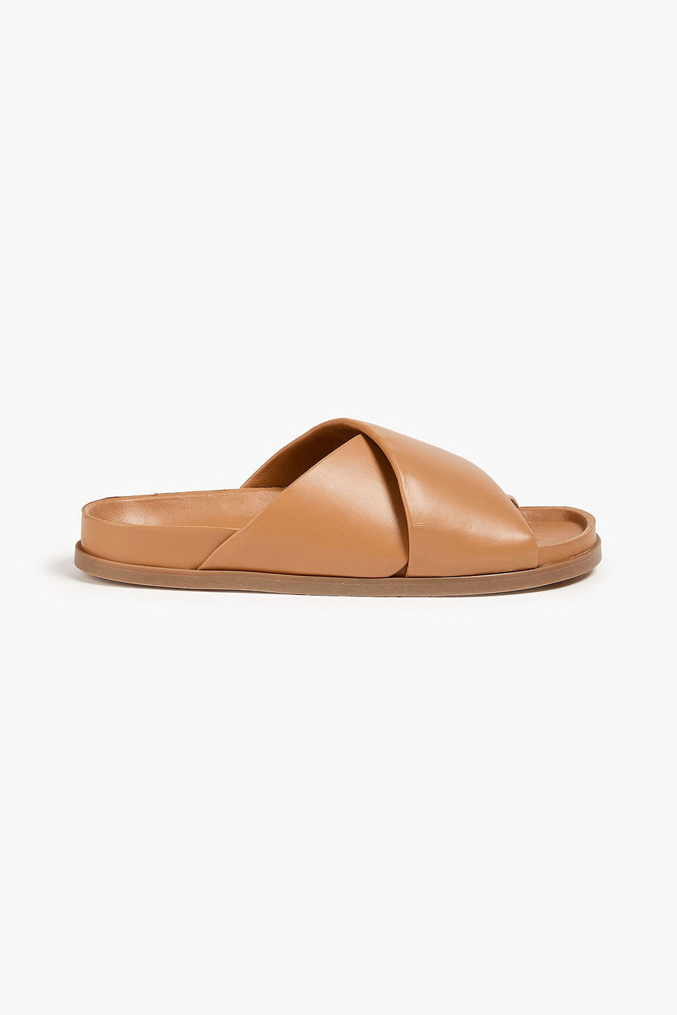 Mansur Gavriel Leather Sandals In Camel