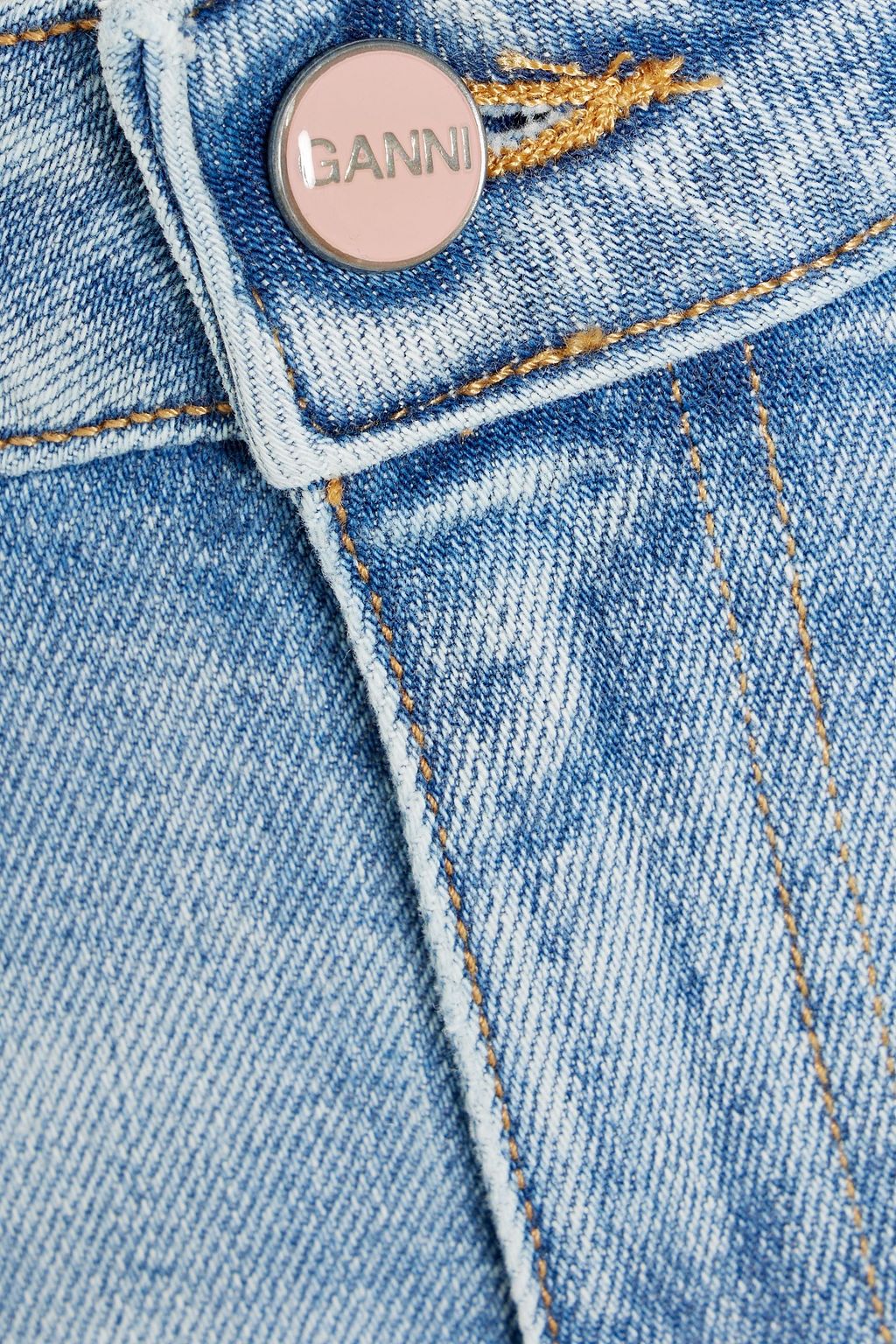 GANNI Mid-rise straight-leg jeans