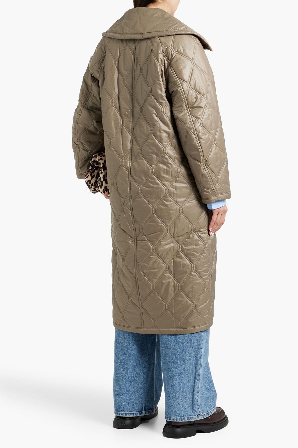 GANNI Quilted shell coat