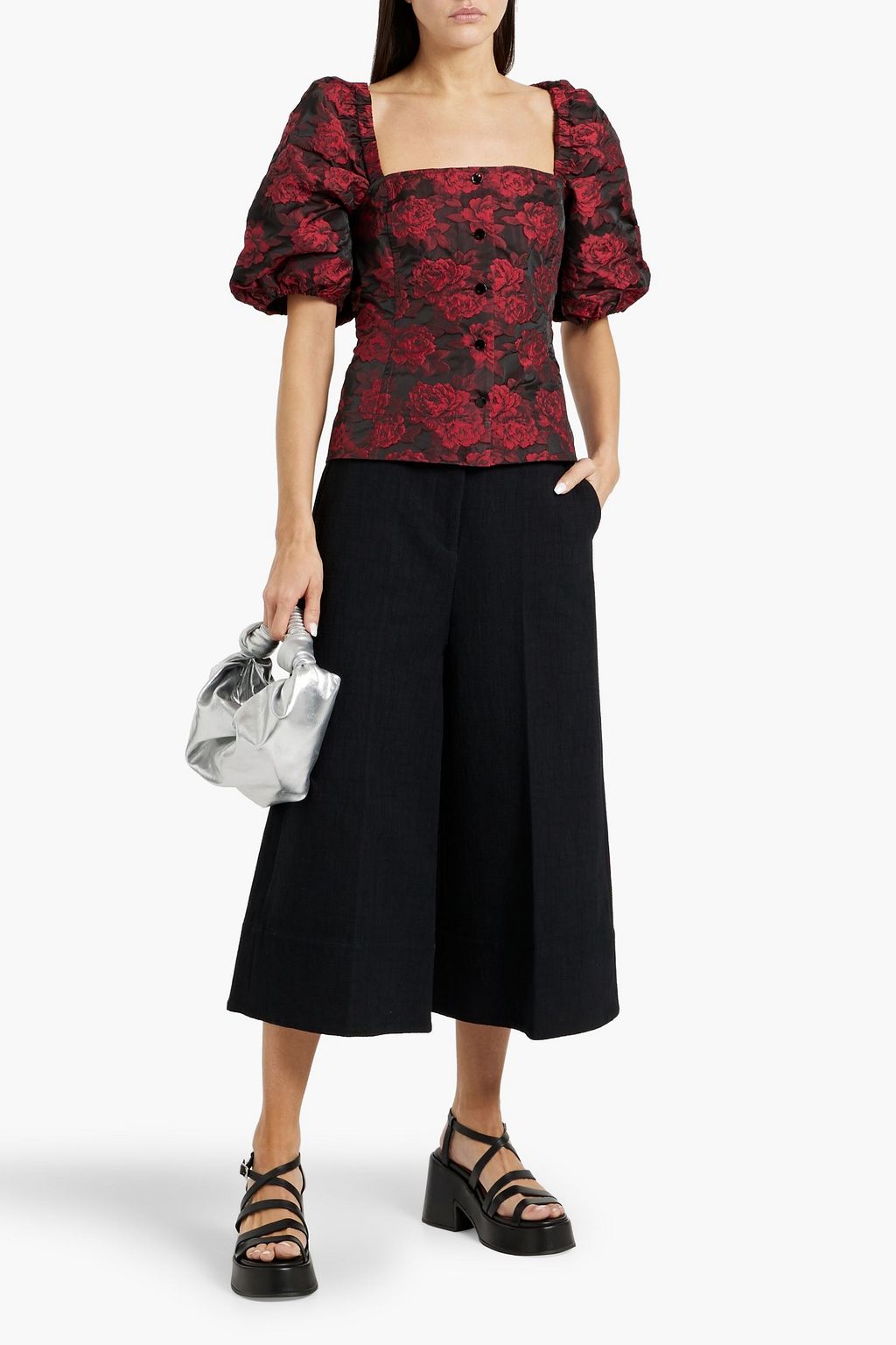 GANNI Brocade top