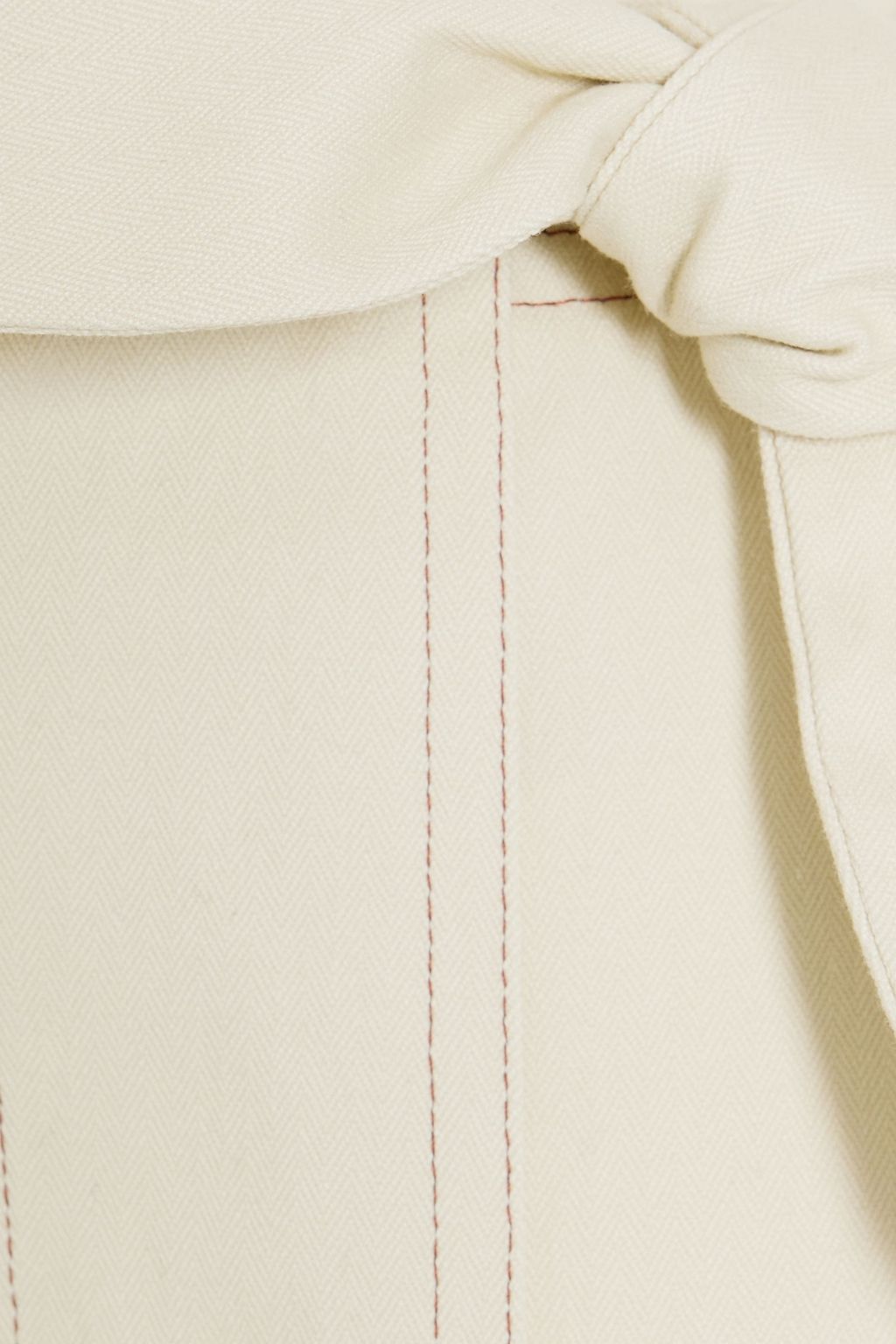 GANNI Cotton-blend midi wrap skirt