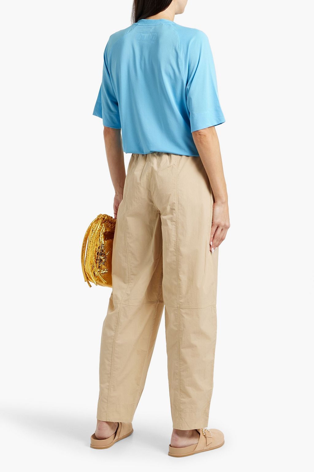 GANNI Logo-print stretch-jersey T-shirt