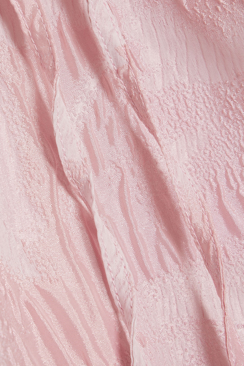 Ganni Pink Textured Cloqué Mini Dress In Baby Pink