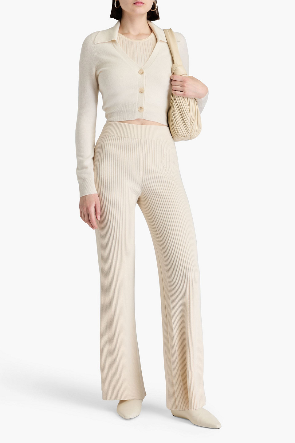 Naadam Cropped Cardigan Aus Kaschmir In Elfenbein