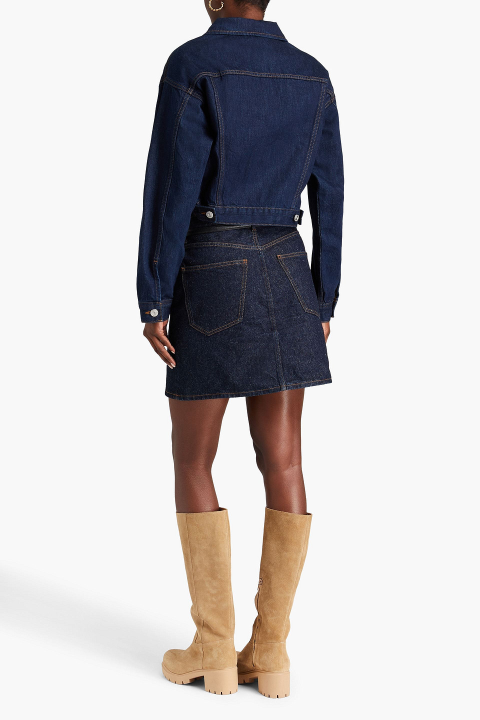  Frame - Cropped Denim Jacket - Blue - S 