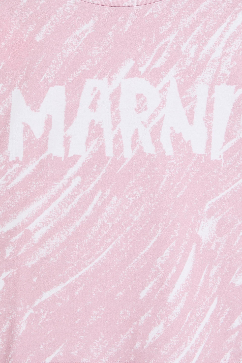 Marni Printed Cotton-jersey T-shirt In Baby Pink