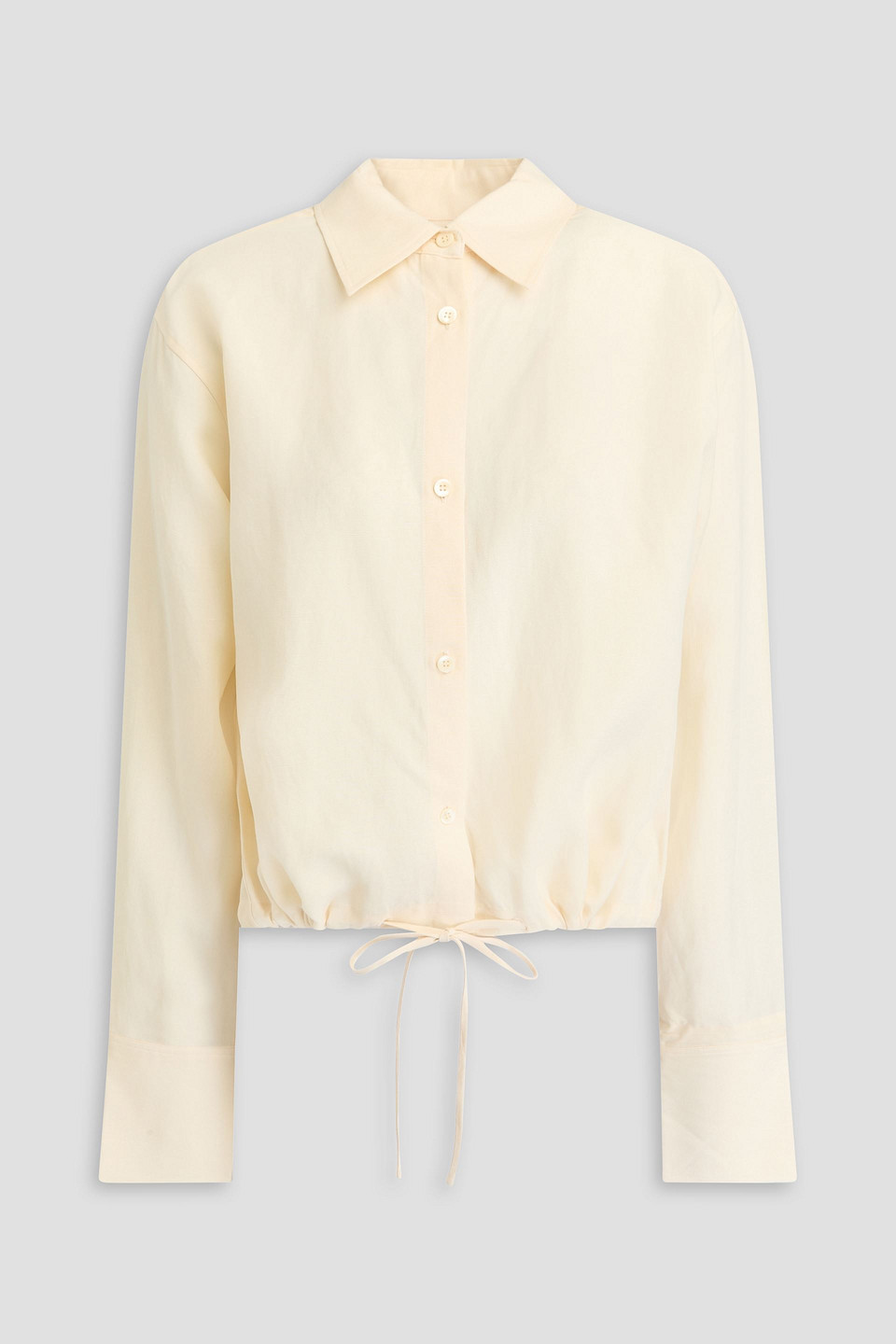 Totême Lyocell And Linen-blend Shirt In Cream