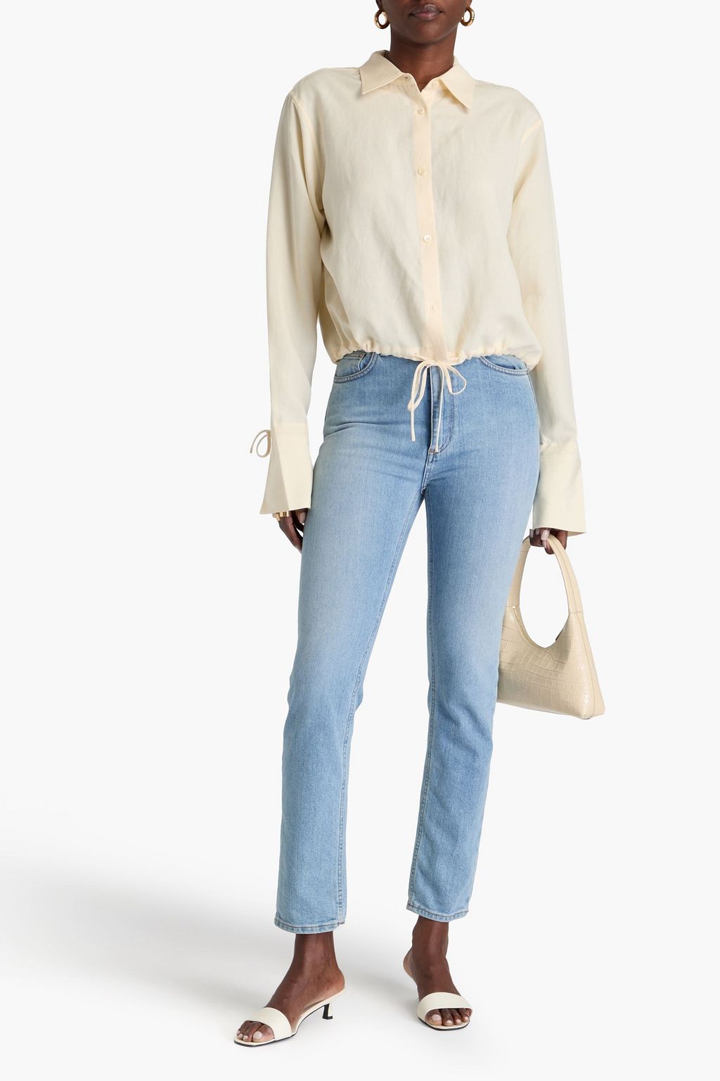 TOTEME Lyocell and linen-blend shirt