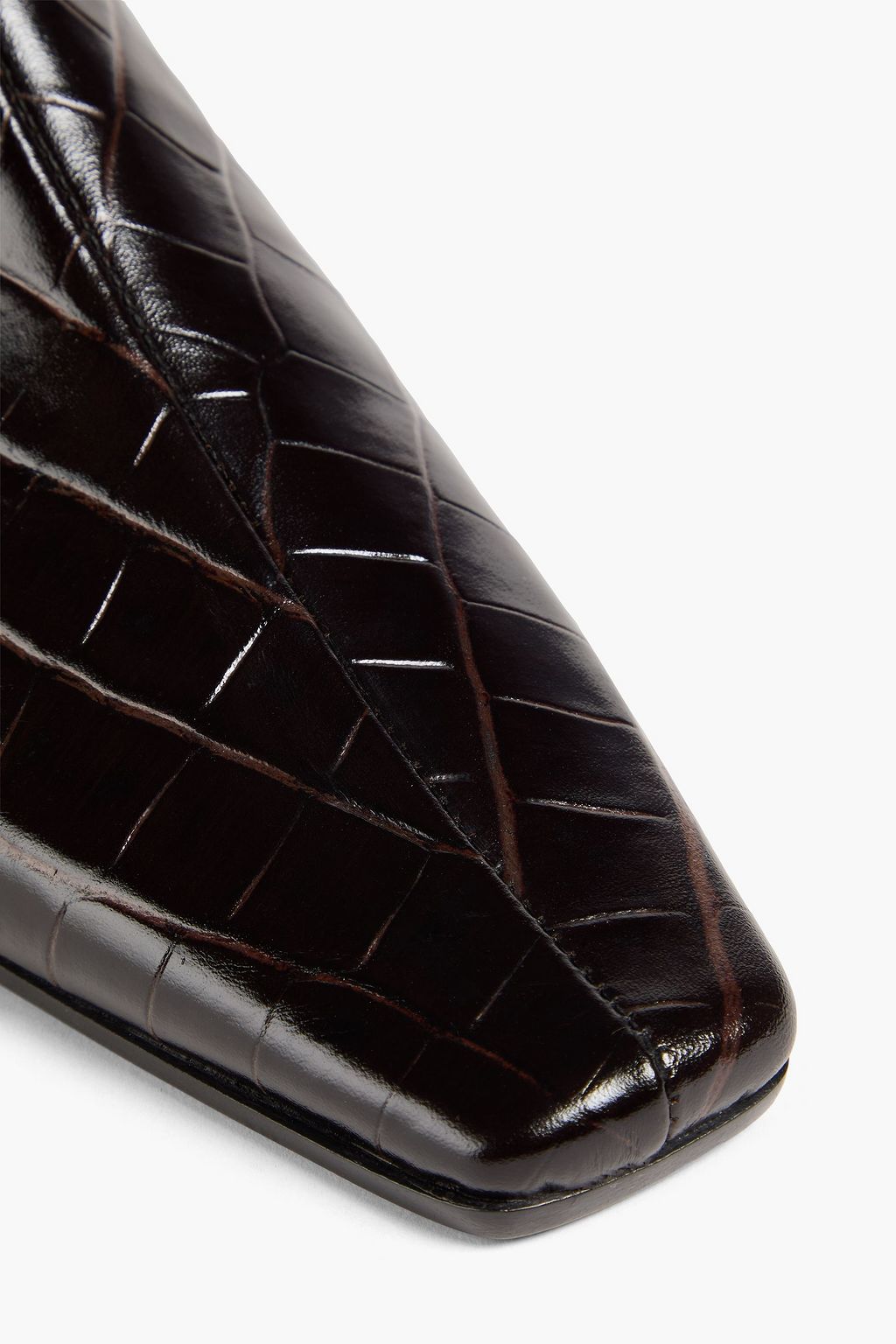 TOTEME Croc-effect leather ankle boots