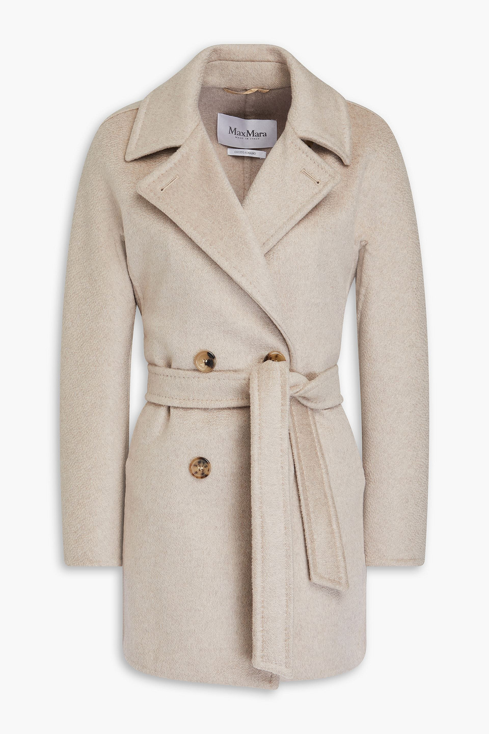 Max Mara Ragusa Doppelreihiger Mantel Aus Kaschmirfilz In Graubraun