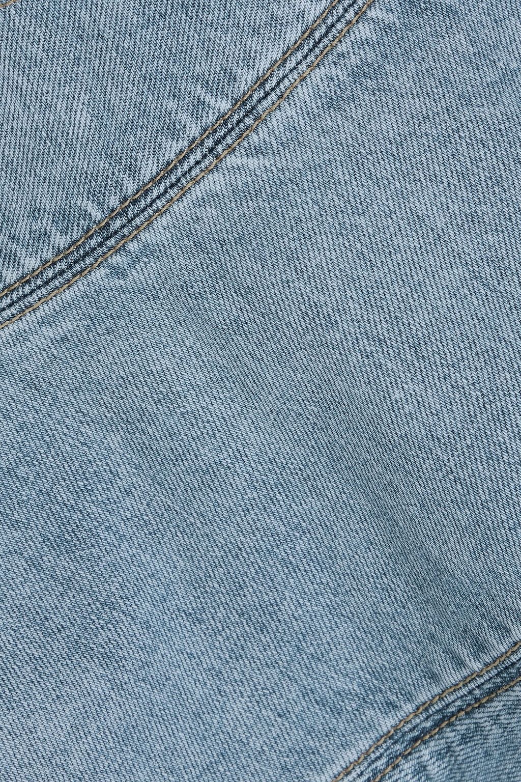 ALAÏA Spiral Skater denim mini skirt