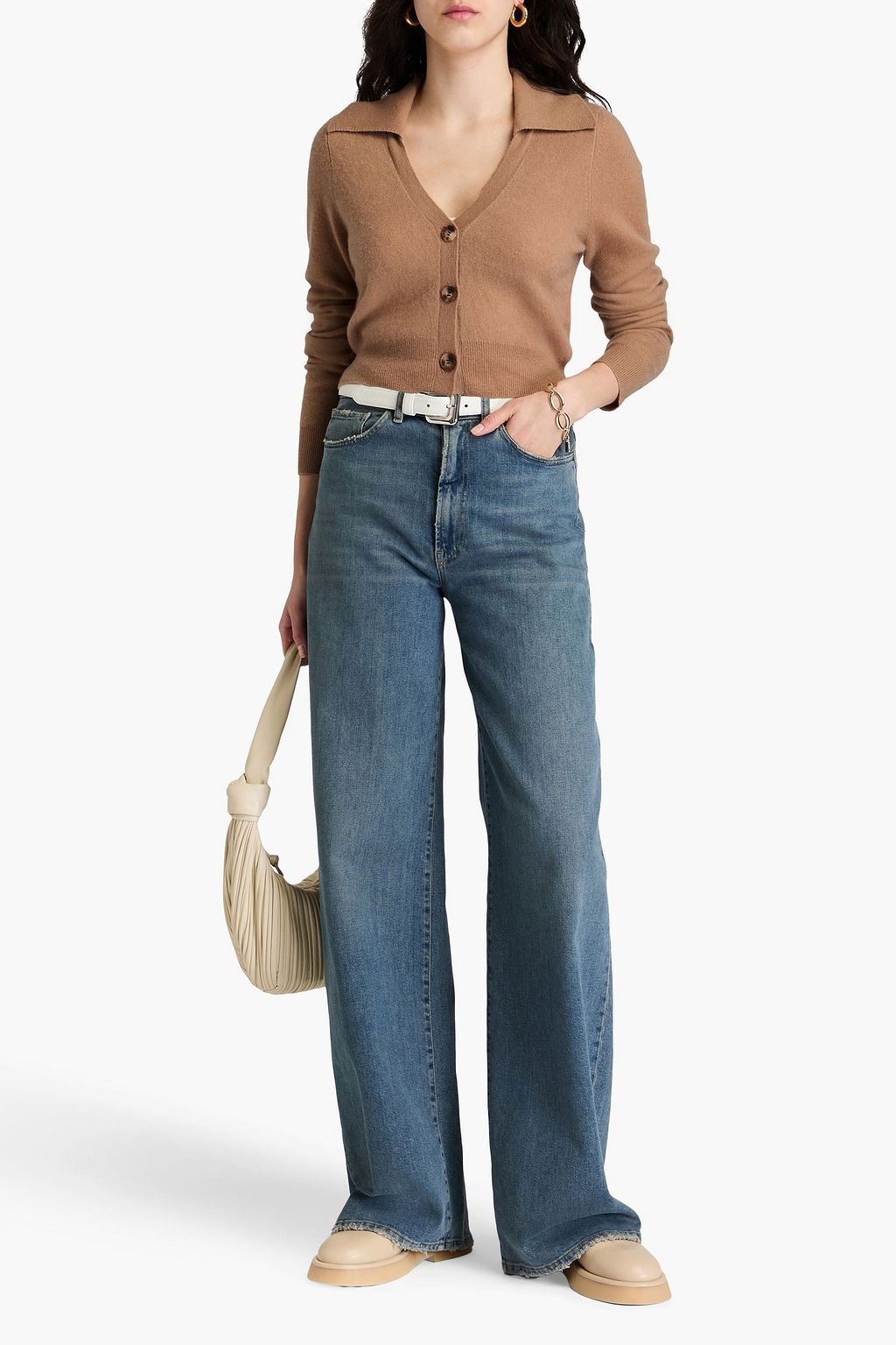 NAADAM Cropped cashmere cardigan