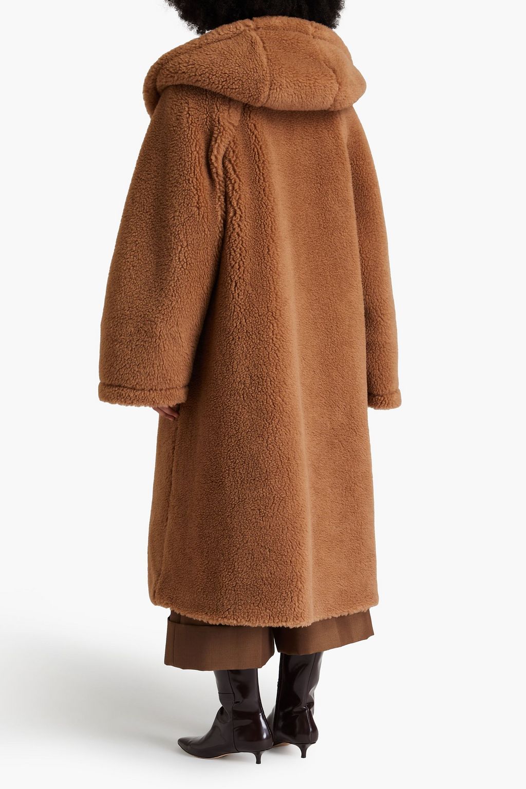 MAX MARA Apogeo oversized camel wool and silk-blend coat