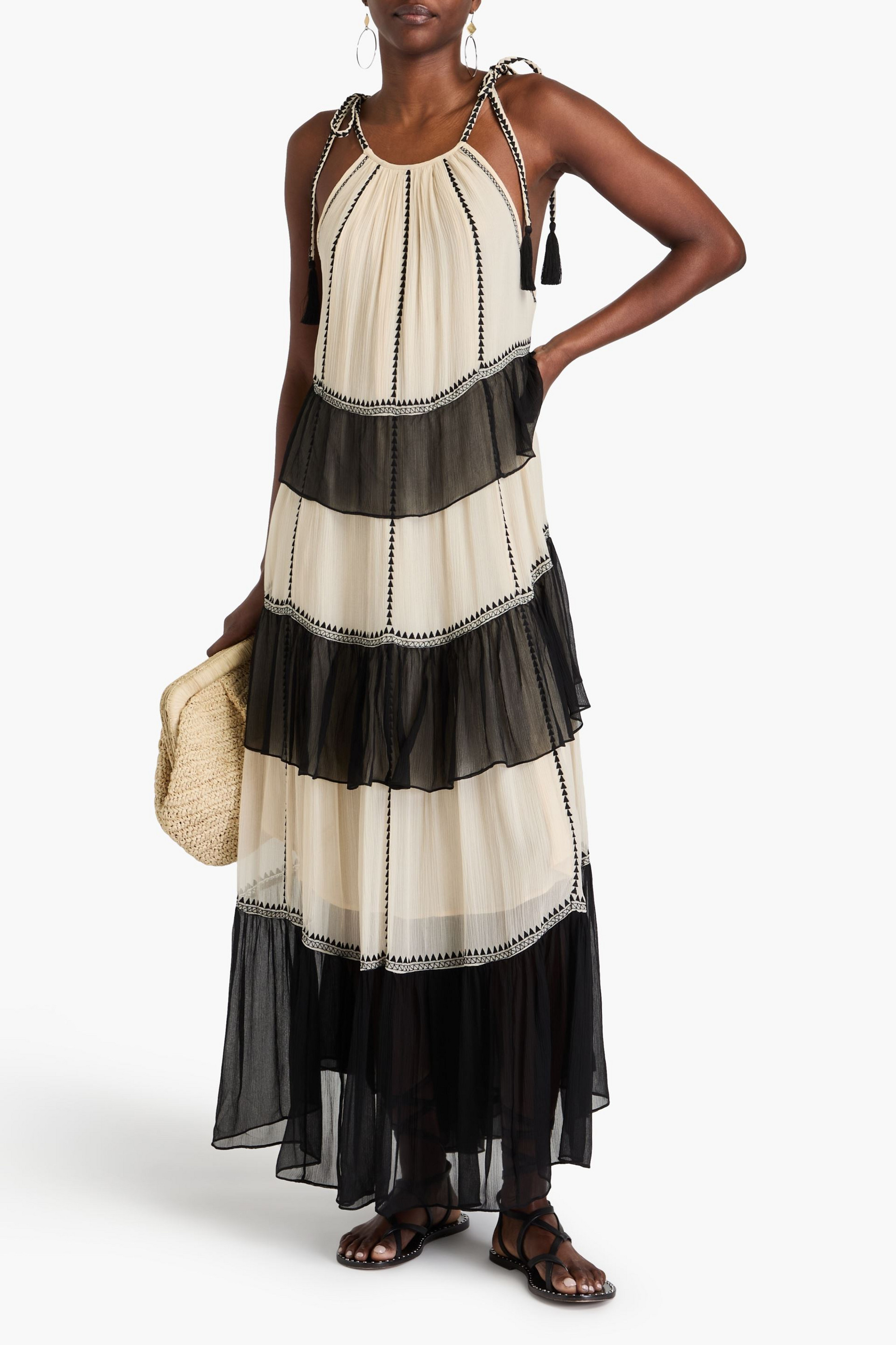 Ulla Johnson Delilah tiered silk-crepon maxi dress