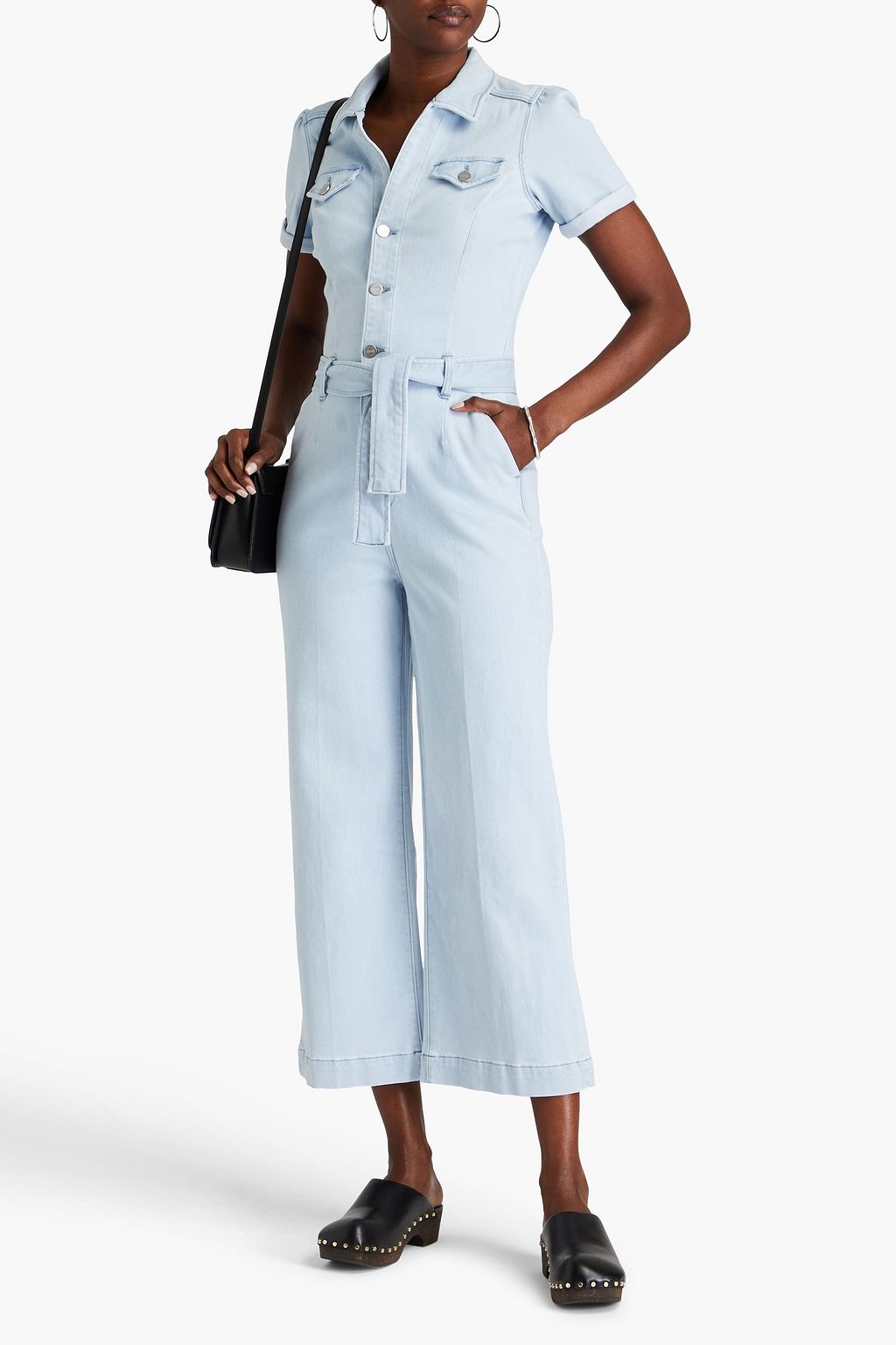 PAIGE Anessa belted denim jumpsuit