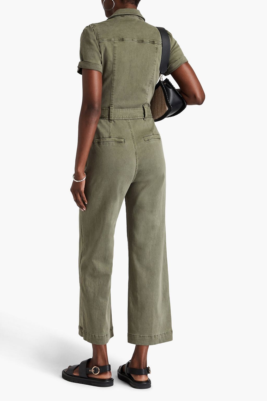 PAIGE Anessa belted denim jumpsuit