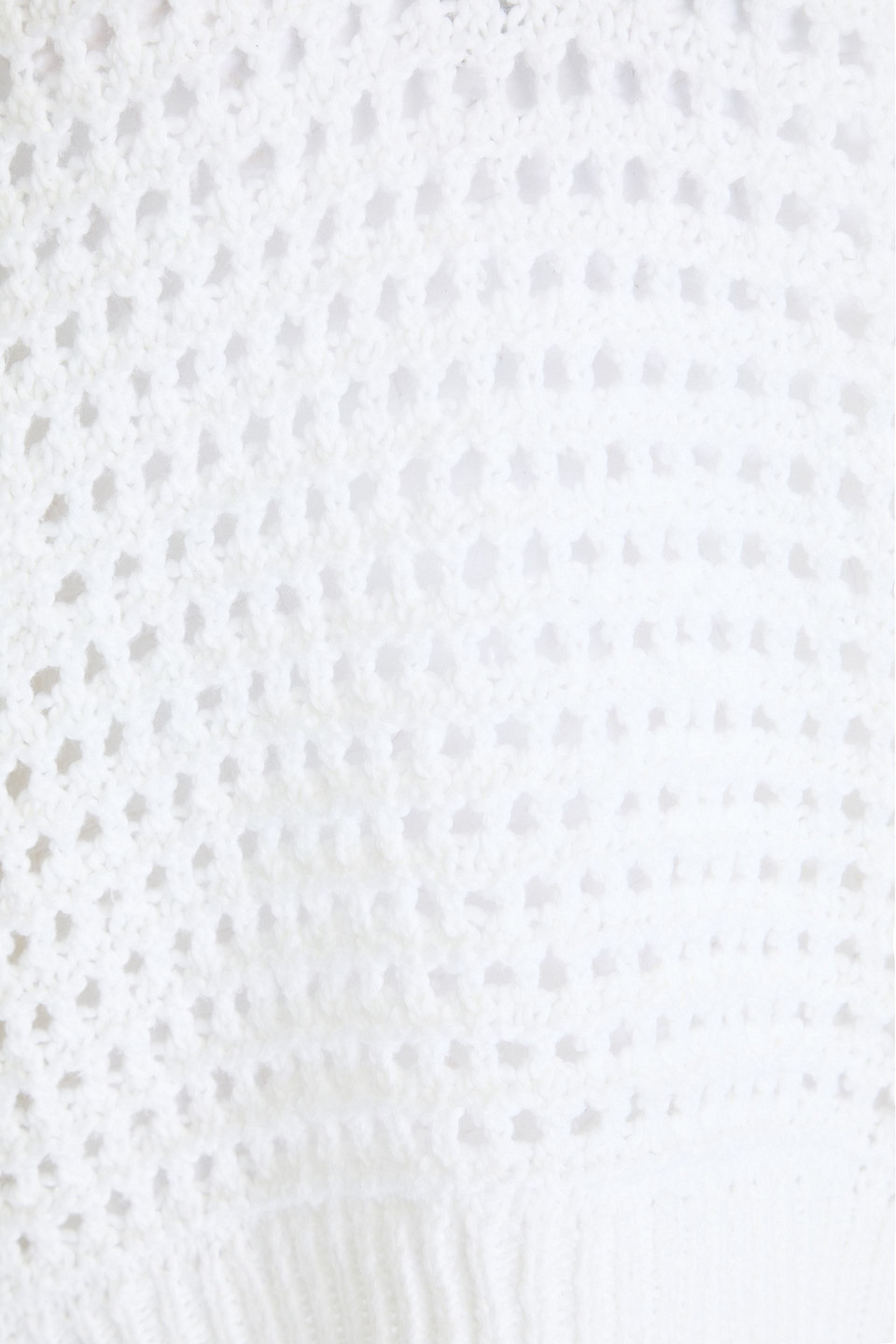 NAADAM POINTELLE-KNIT COTTON POLO SWEATER