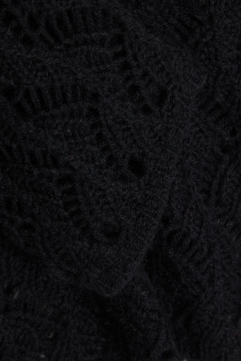 Naadam Kaschmirpullover In Lochstrick In Schwarz