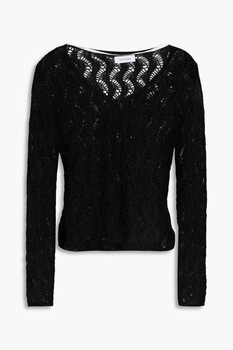 Naadam Kaschmirpullover In Lochstrick In Schwarz