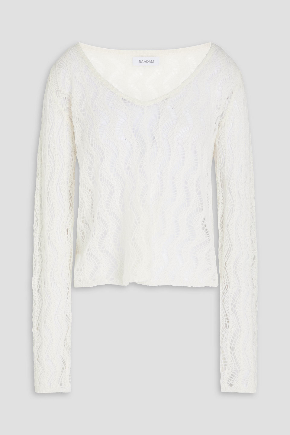 Naadam Kaschmirpullover In Lochstrick In Weiss