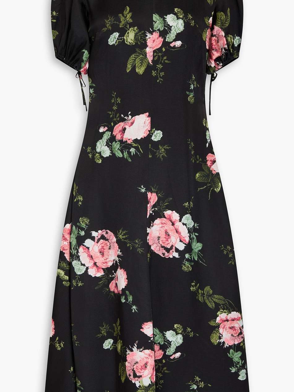 cavendish floral-print seersucker midi dress