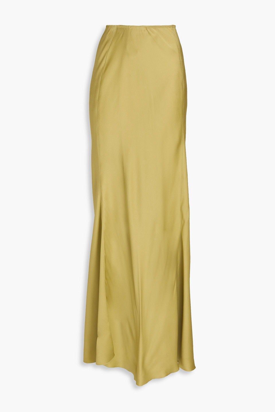 Victoria Beckham - Satin-crepe maxi skirt - Green - UK 14