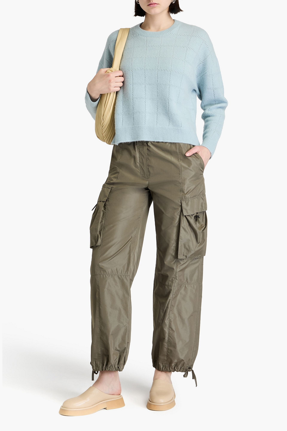 Naadam Kaschmirpullover In Pointelle-strick In Himmelblau