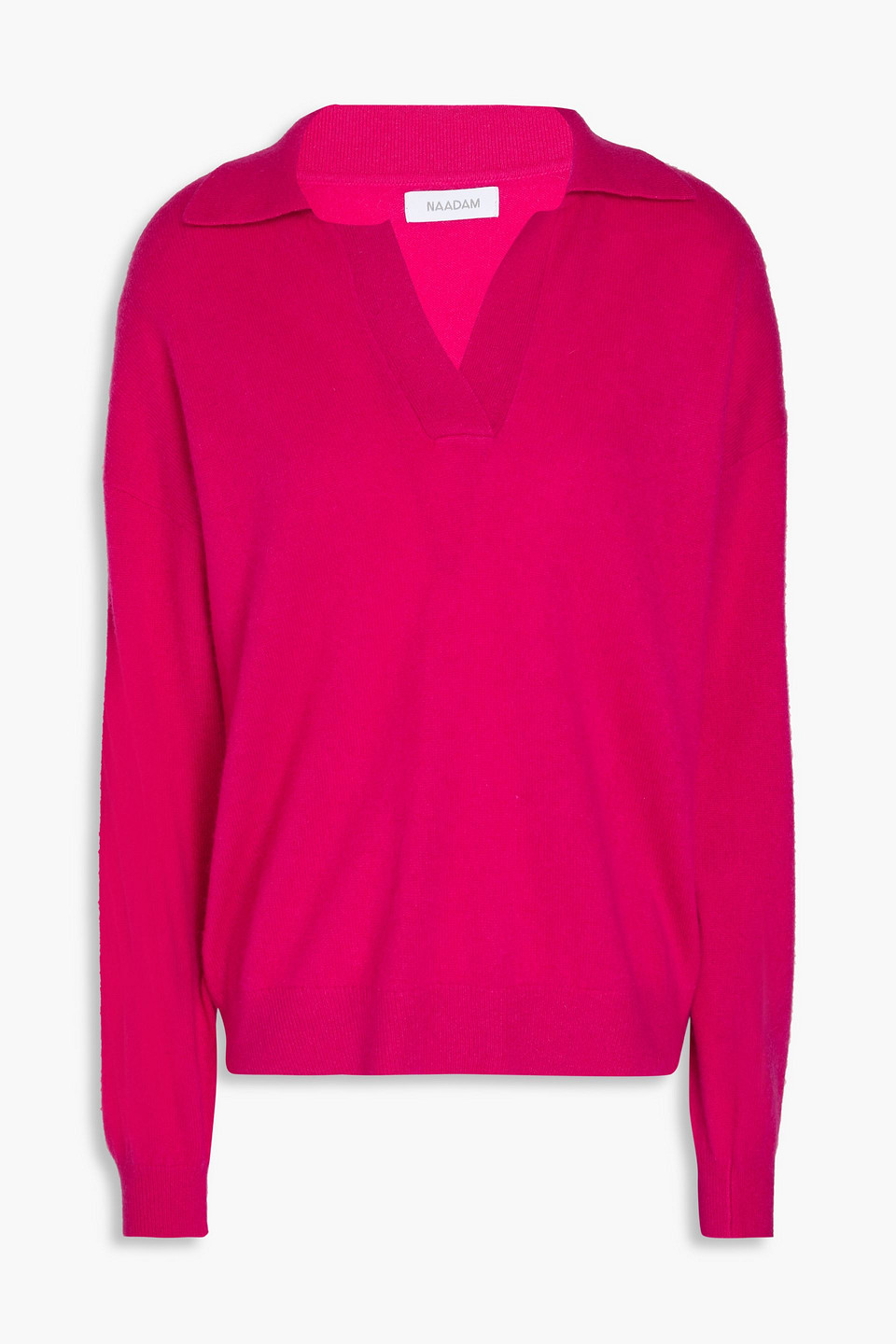 Naadam Kaschmirpullover Mit Polokragen In Fuchsiafarben